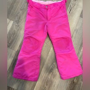 Swiss tech 7/8 hot pink girls snow pants